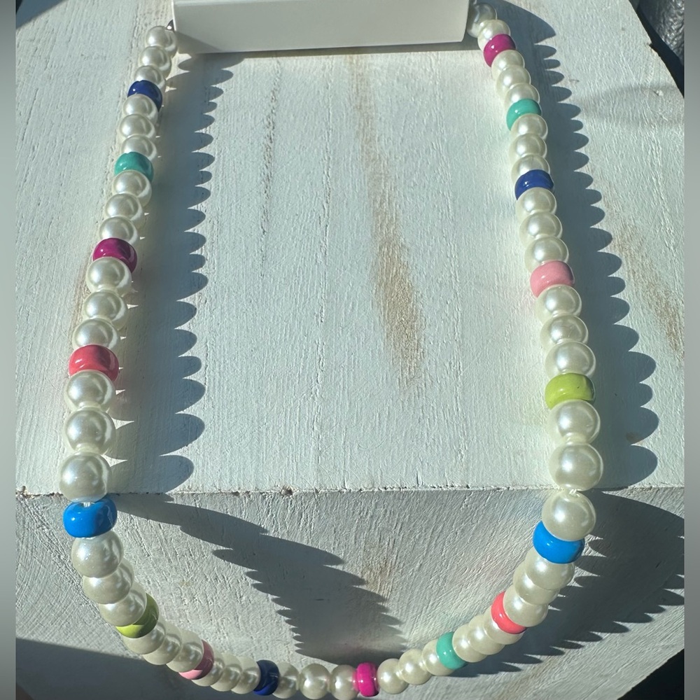 NWT - ON 34th Multi-Color Beaded Pearl Necklace